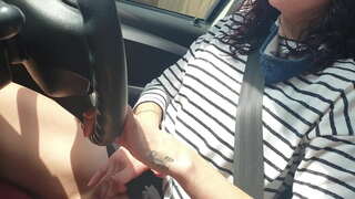 Het nemen van een openbare auto rijden terwijl het spelen met mijn kleine kut