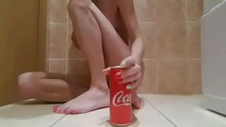 Skinny inserción tre facila an botelo super larĝa anal